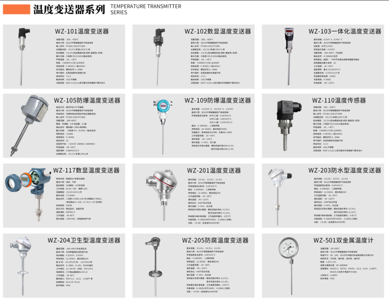 溫度變送器系列